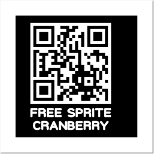 Free Sprite Cranberry QR Code Posters and Art